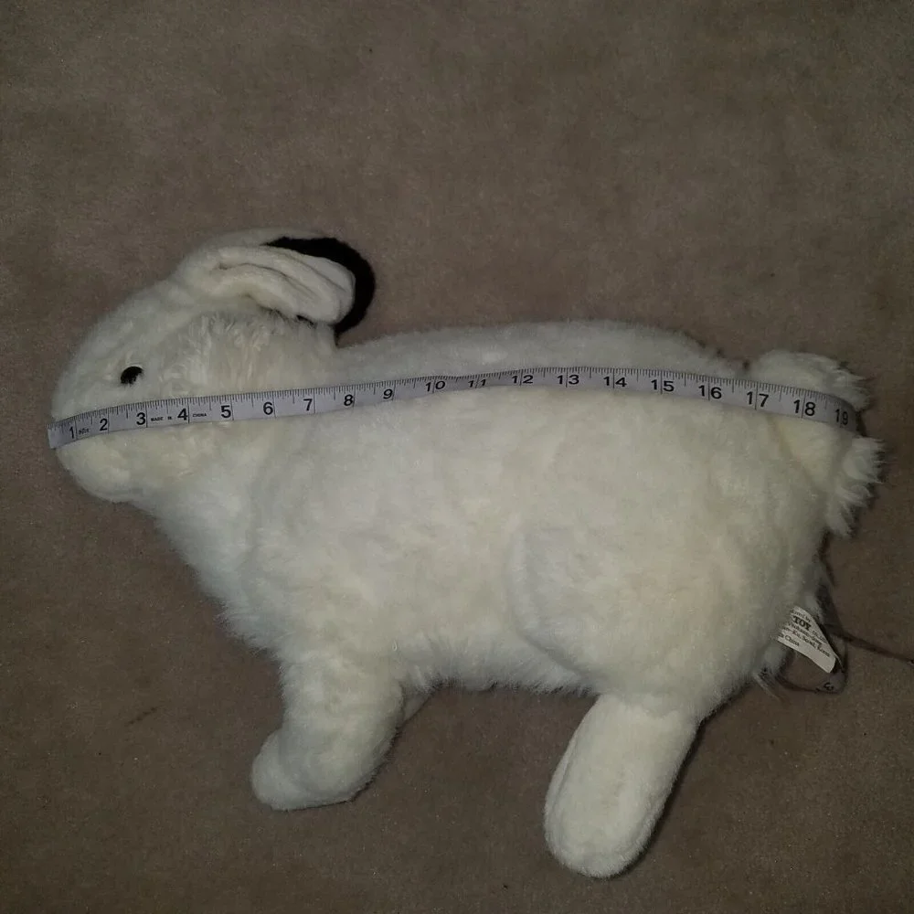 Fine Toy White Bunny Rabbit Plush Realistic 19